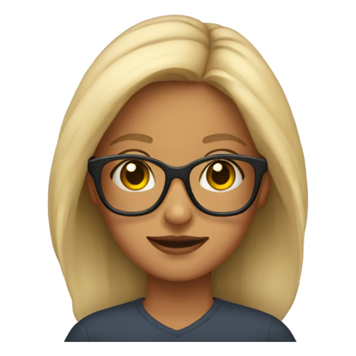 Girl with earrings and glasses sticker