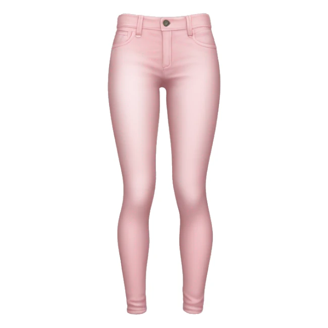 Realistic isolated side view of a pair of pastel Pink jegging pants. sticker