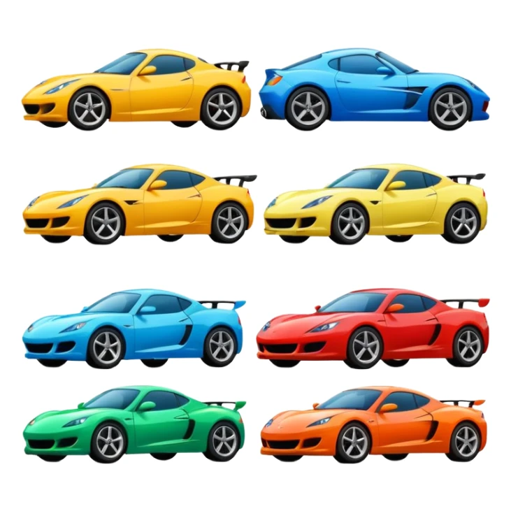 Make an 100 sports cars sticker