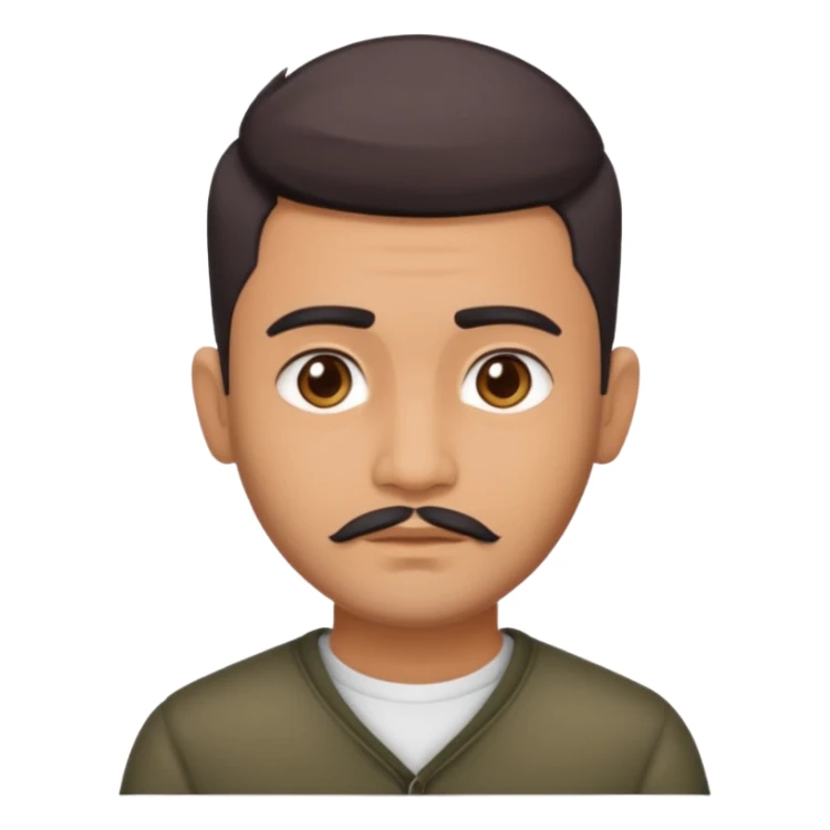 Indian man 25 years old fade hair cut no mustache sticker