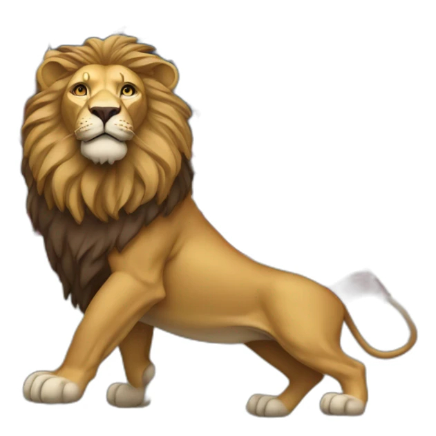 Obama on a lion with American flag sticker