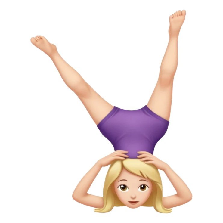 a foot placed on top on a girl's head sticker
