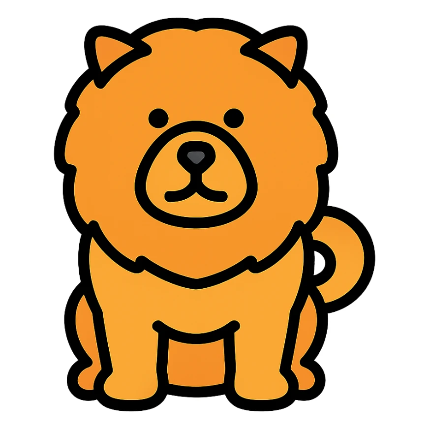 chow chow dog sticker
