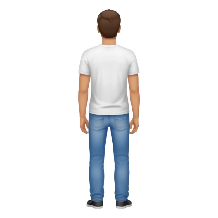 Homem de costas com pernas sticker