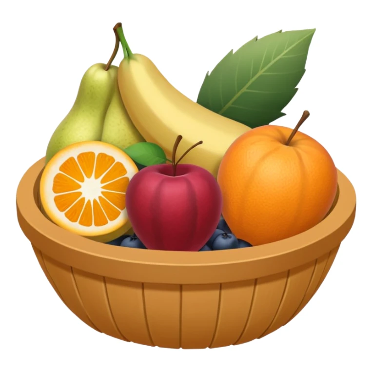 generate an image for fruits basket without handel sticker