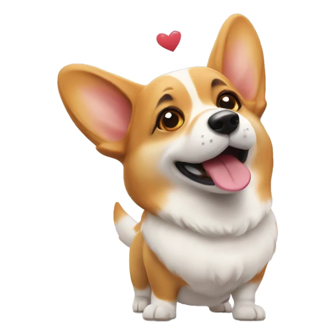 Corgi blowing kisses sticker