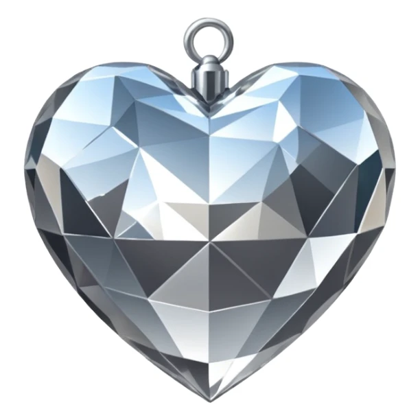 disco ball in shape of a heart sticker