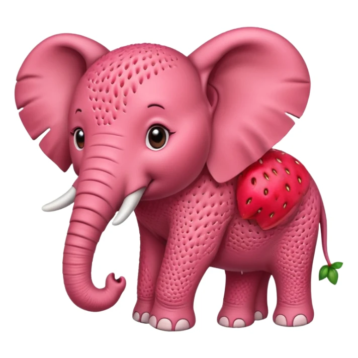Hazme un elefante con piel de fresa sticker