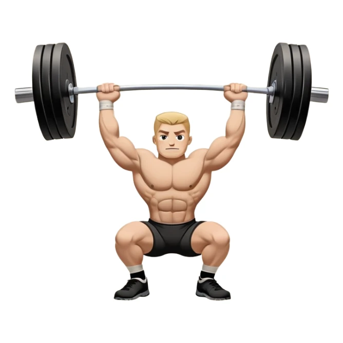 An emblem symbolizing powerlifting, featuring a bold barbell at the center, with strong, muscular arms lifting the barbell. The design is dynamic and powerful, using sharp lines and bold text. The background is minimal, ensuring the focus stays on the emblem. sticker