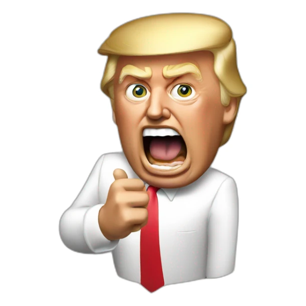 Donald Trump yelling meme sticker