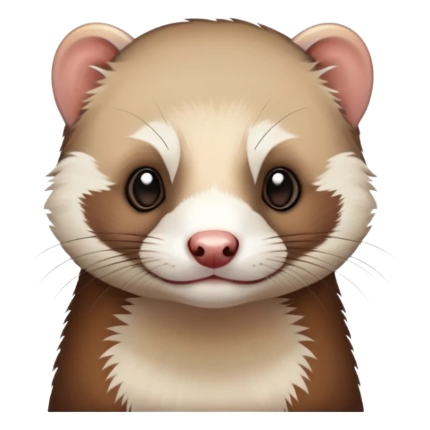 Give me a black great brown and white ferret sticker
