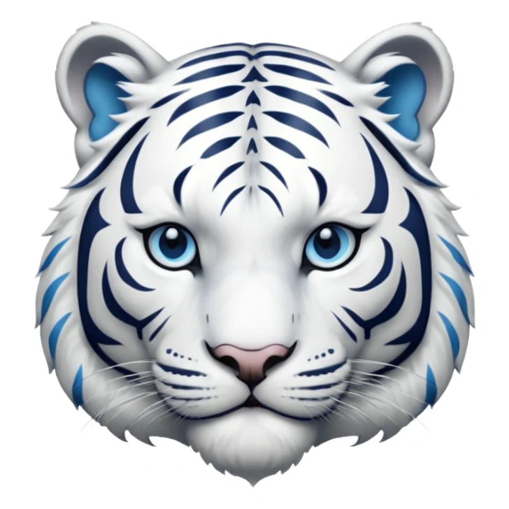 White tiger blue eyes sticker