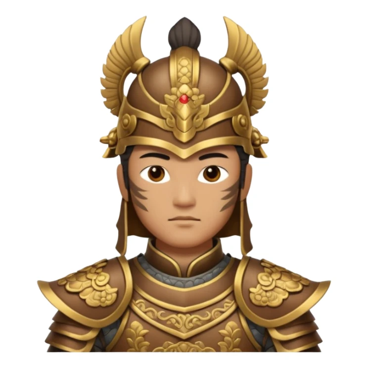 ancient Chinese warrior in armor sticker