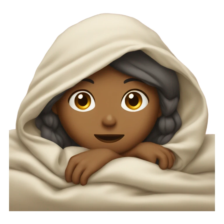 Girl wrapped in blanket  sticker