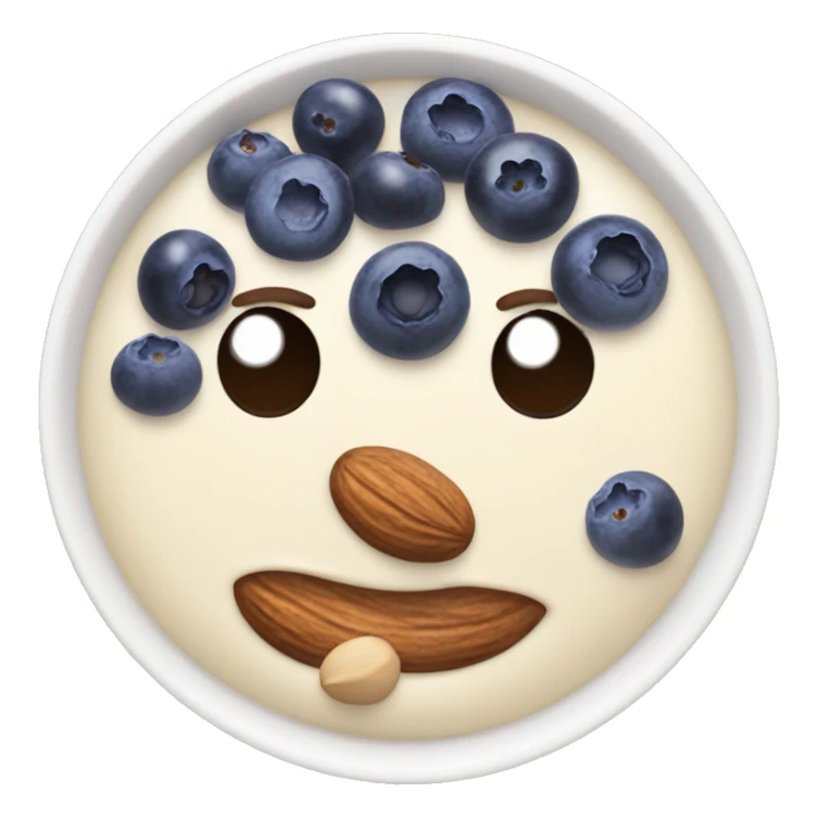 Porridge with blueberries and nuts sticker