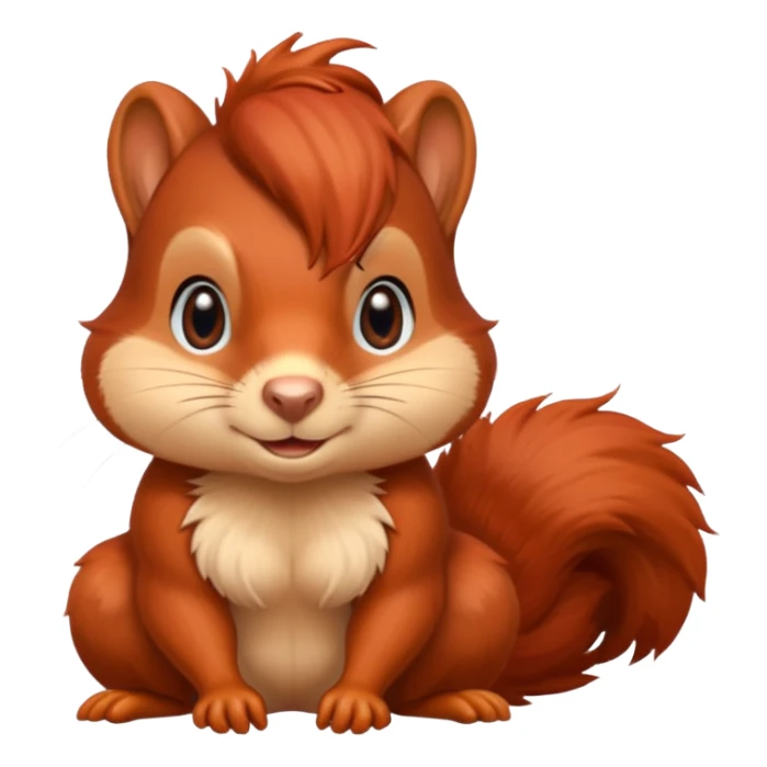 emoji Realistic sexy red Mama squirrel sticker