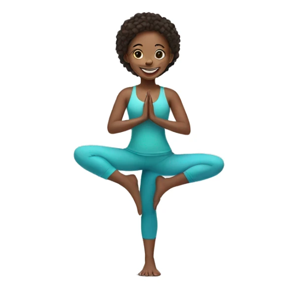 smiling girl in yoga outfit sticker