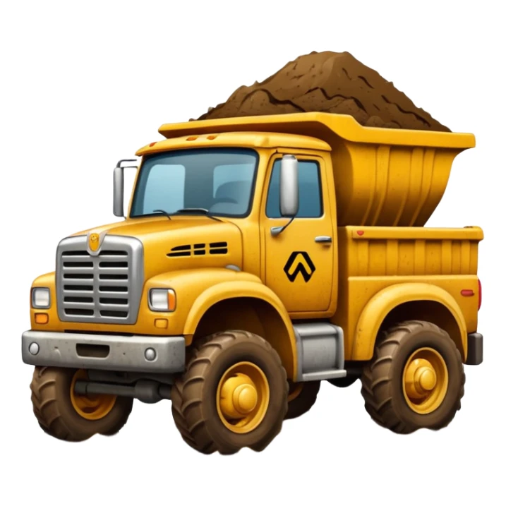 Tonka truck sucking poop out ground sticker