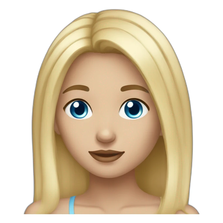 Maleia girl blonde blue eyes sticker