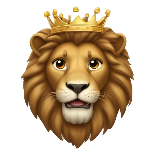 Lion avec couronne sur la tête sticker