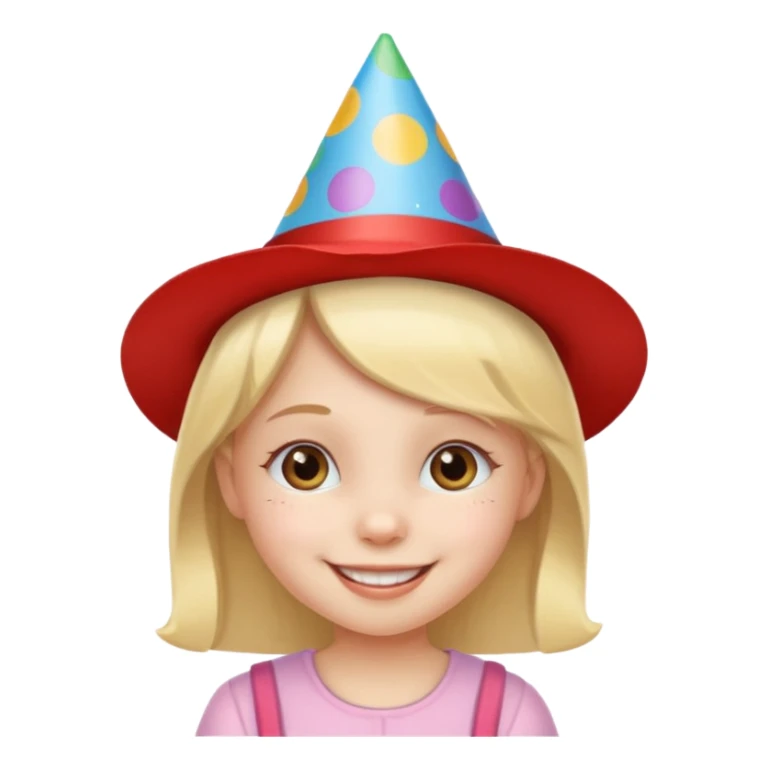 a little girl with birthday hat















 sticker