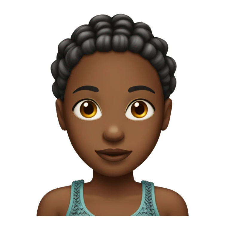 A black girl with cornrows bra sticker