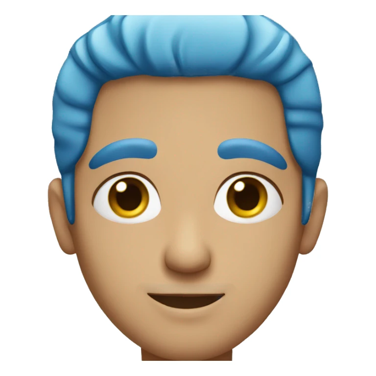arabic man with blue hair, no moustache sticker