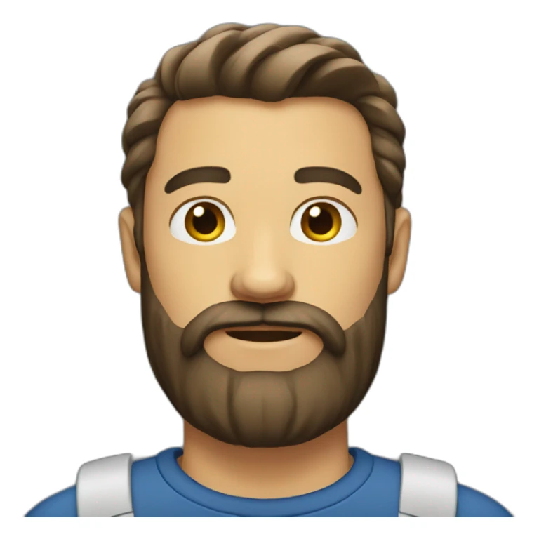 man with a beard shows like sticker