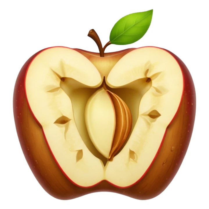 Apple core sticker