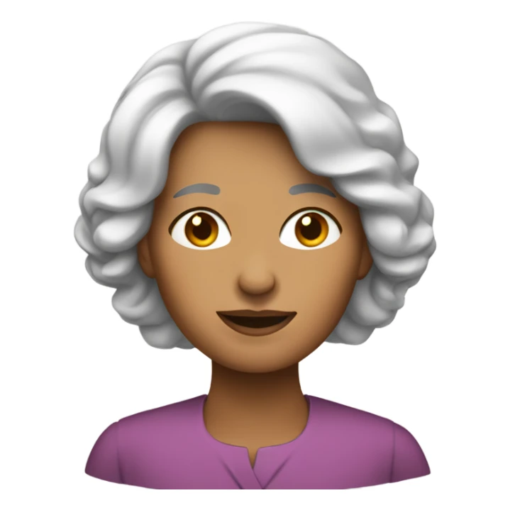 Mujer de unos 70 años pelo muy corto blanco  sticker