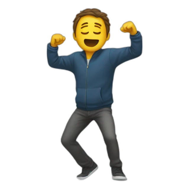 Un homme qui fait un dab sticker