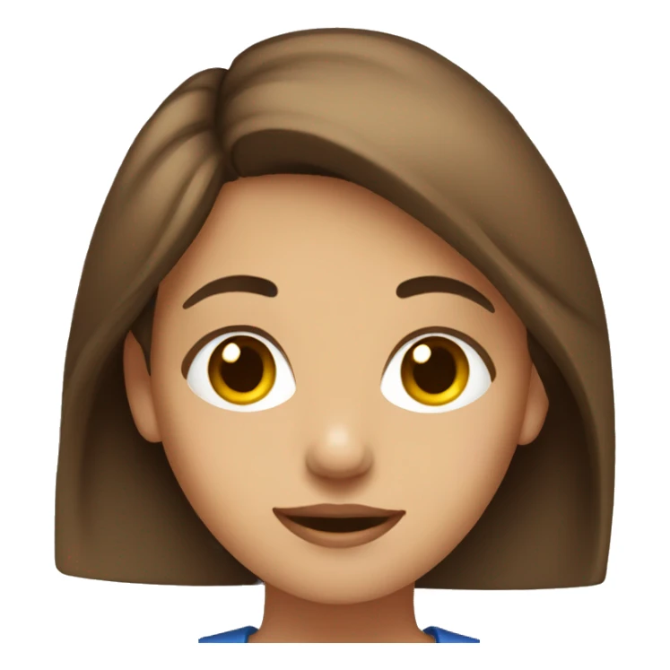 brown-haired girl indoors portrait sticker