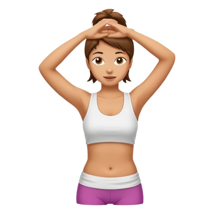 The woman who just woke up is stretching lazily sticker