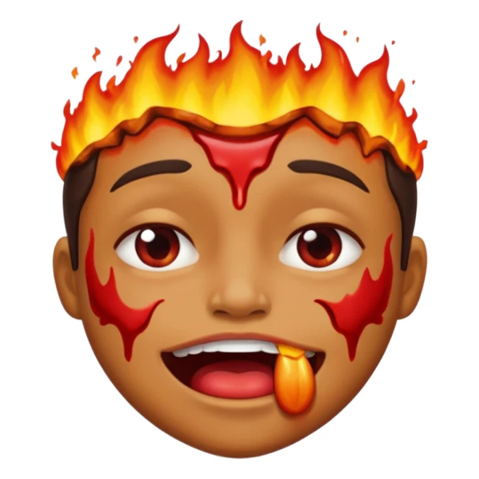 her mouth was burned from eating peppers sticker