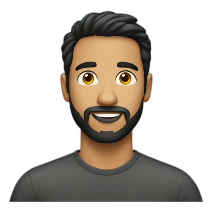 brazilian-guy, short-beard, short-black-hair sticker