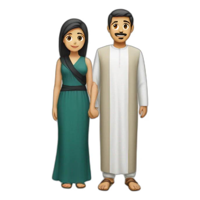 Arab asian and italian standing together sticker