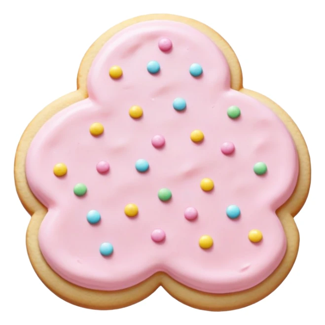 Light pink buttercream sugar cookie with pastel sprinkles  sticker