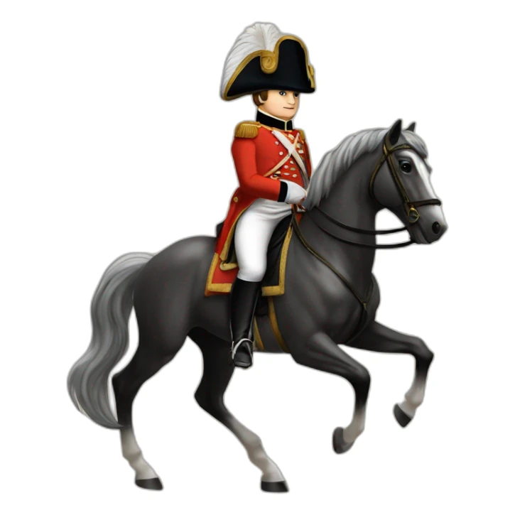 Napoleon Bonaparte on a horse sticker