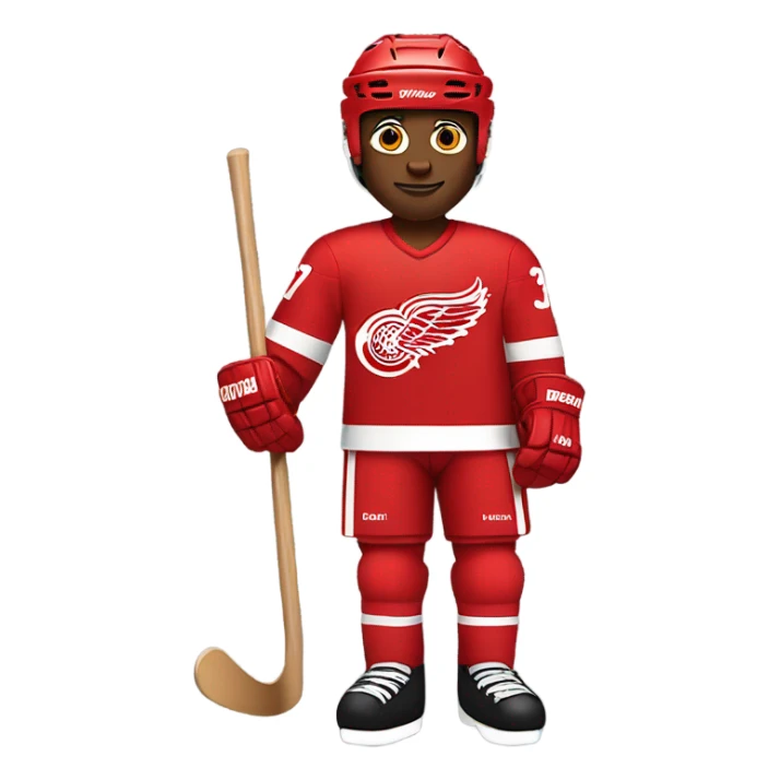 detroit red wings hockey player, full body sticker