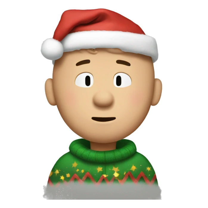 charlie brown with christmas sticker