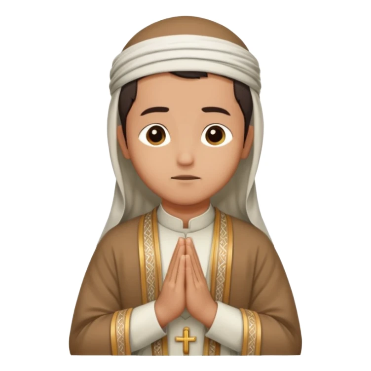 Make a person praying in Islam religion make it a sideways facing  sticker