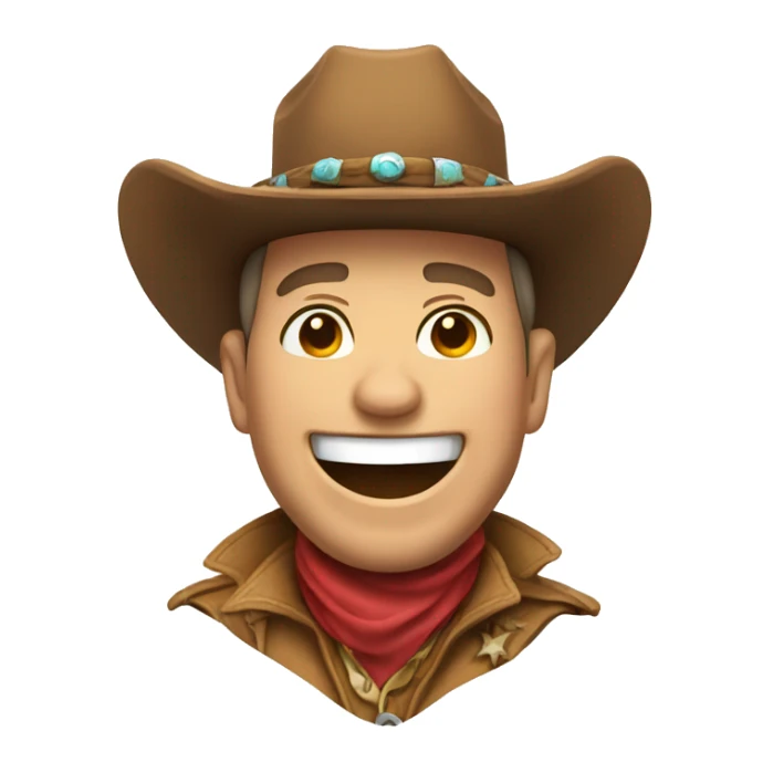laughing cowboy sticker