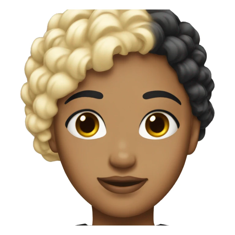blonde and black hair beauty sticker