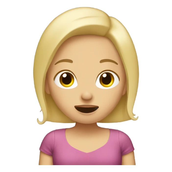 Girl blonde hair singer sticker