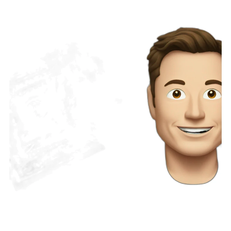 Elon musk avec un trône en billet sticker