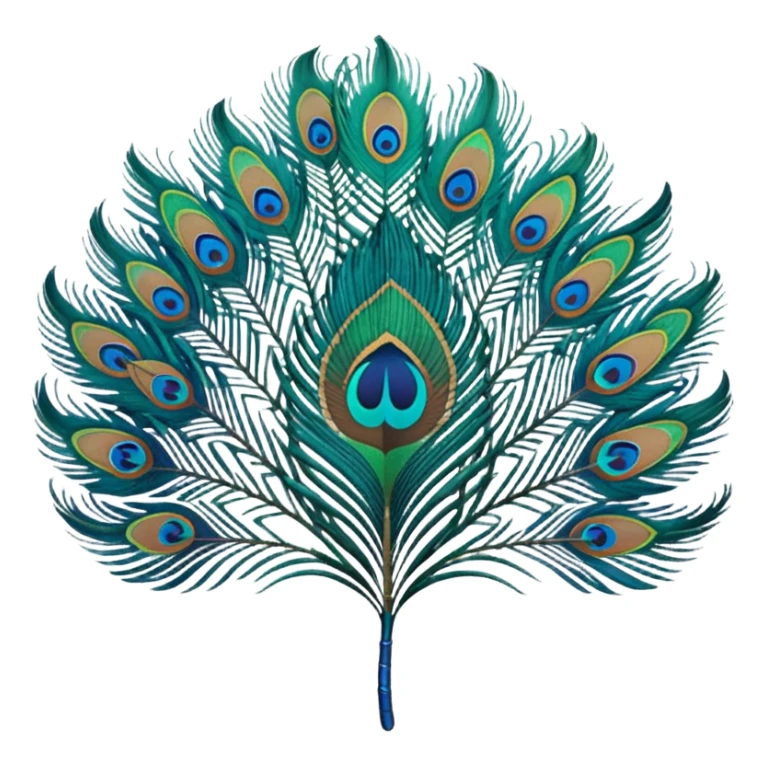 Create an emoji of peacock feather sticker