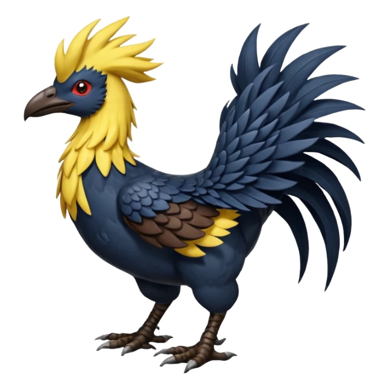 Nargacuga-Chocobo-Bisharp-Pokémon-Fusion, full body sticker