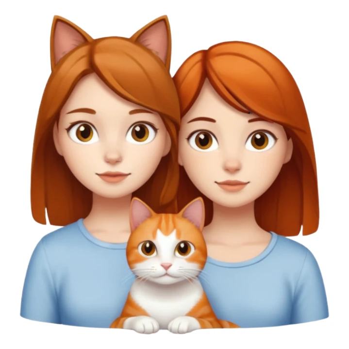 Two stink brainless girls with white and orange cat sticker