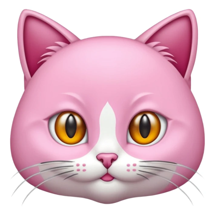 Pembe bir kedi kuyruğu İnce sticker