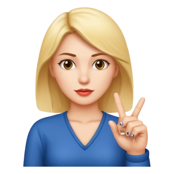 femme belle qui fait un doigt d’honneur  sticker